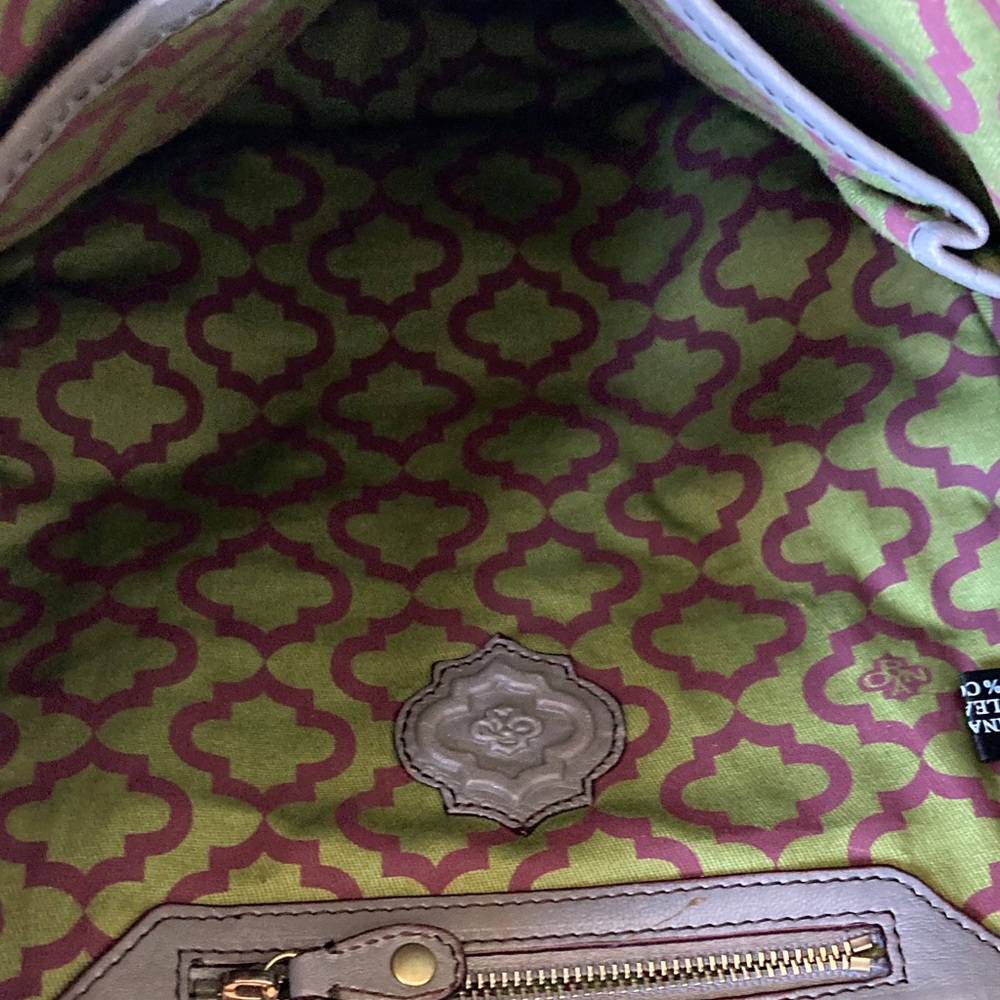 orYANY Zahara Gray Leather Backpack with Gold Accents - Picture 8 of 15
